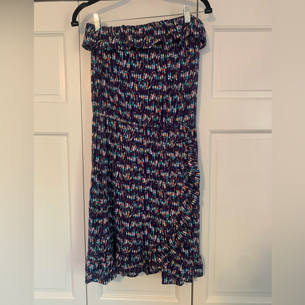 Lilly Pulitzer strapless cotton nautical dress